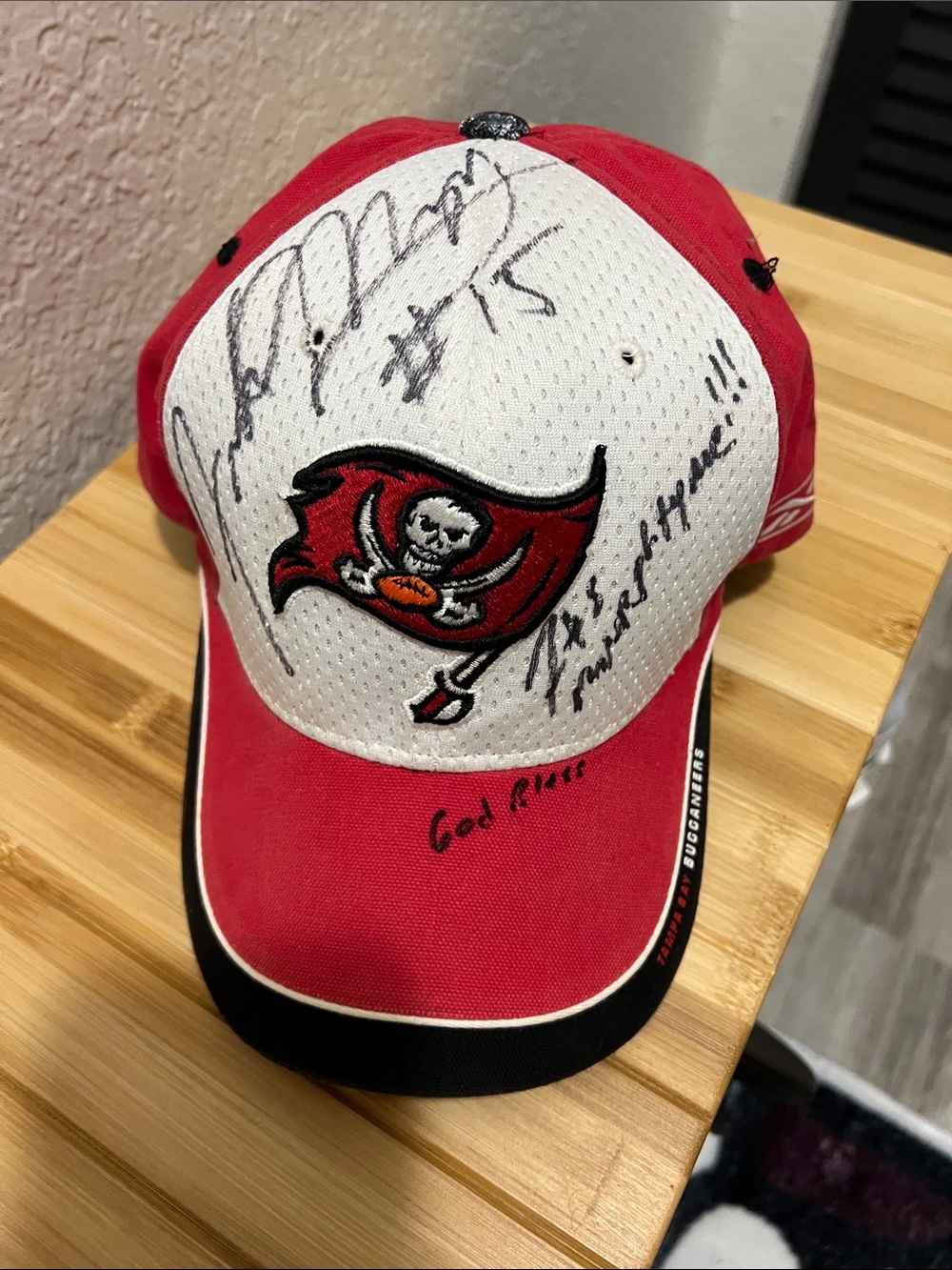 NFL Tampa Bay Buccaneers Red & Black Adjustable Hat